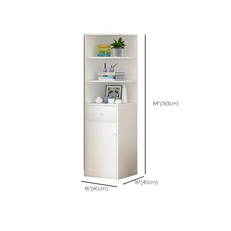 Contemporary White Water Resistant Cabinet with Drawers Corner Cabinet Clearhalo 'Cabinets & Chests' 'cabinets_chests' 'furn' 'furn_cabinets_chests' 'Furniture' 'Living Room Furniture' 6159073