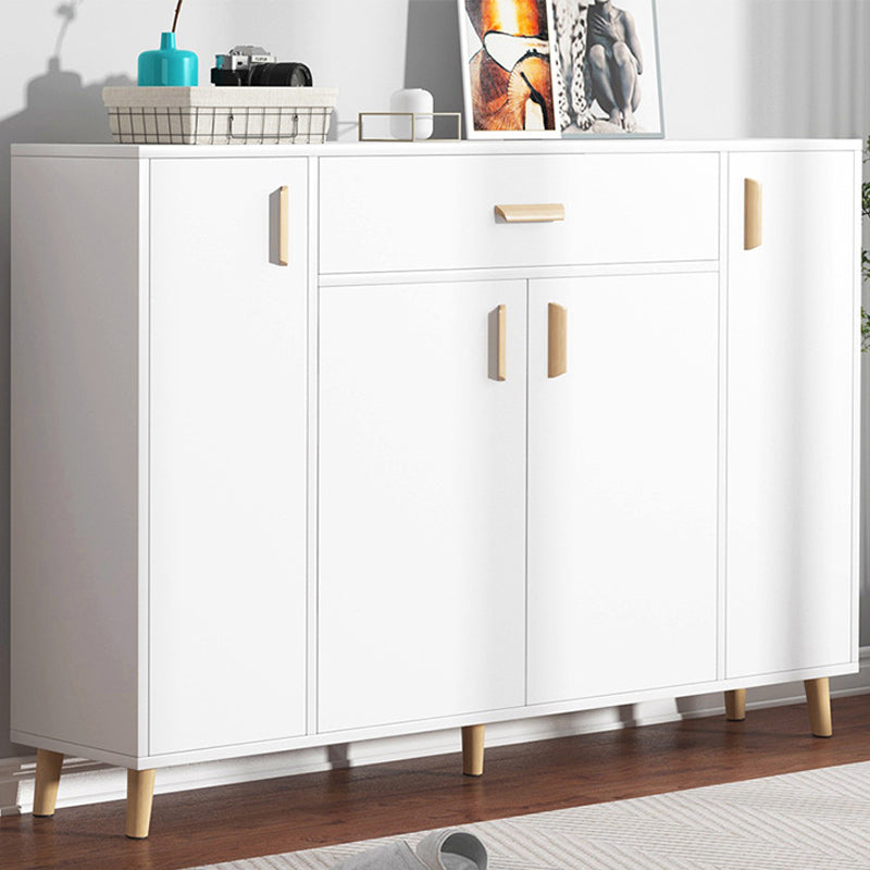 Mid-Century Modern Rectangle Accent Cabinet with 6 Wooden Legs 47"L x 12"W x 35"H White Clearhalo 'Cabinets & Chests' 'cabinets_chests' 'furn' 'furn_cabinets_chests' 'Furniture' 'Living Room Furniture' 6159089