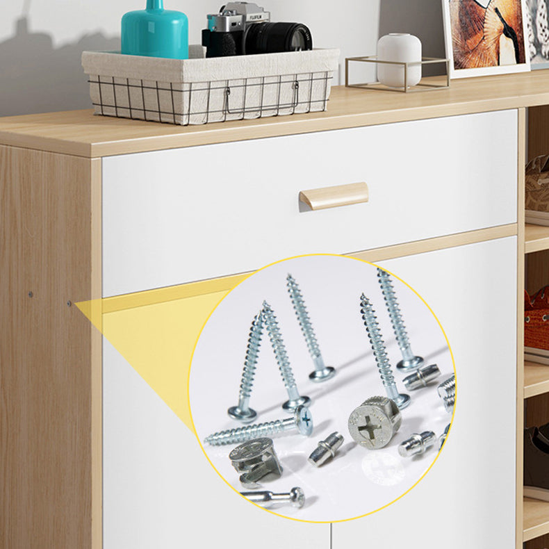 Mid-Century Modern Rectangle Accent Cabinet with 6 Wooden Legs Clearhalo 'Cabinets & Chests' 'cabinets_chests' 'furn' 'furn_cabinets_chests' 'Furniture' 'Living Room Furniture' 6159095