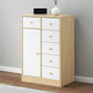 Contemporary Accent Cabinet with 6 Drawers in Wood Storage Cabinet
