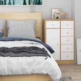 Gabinete de acento contemporáneo con 6 cajones en gabinete de almacenamiento de madera