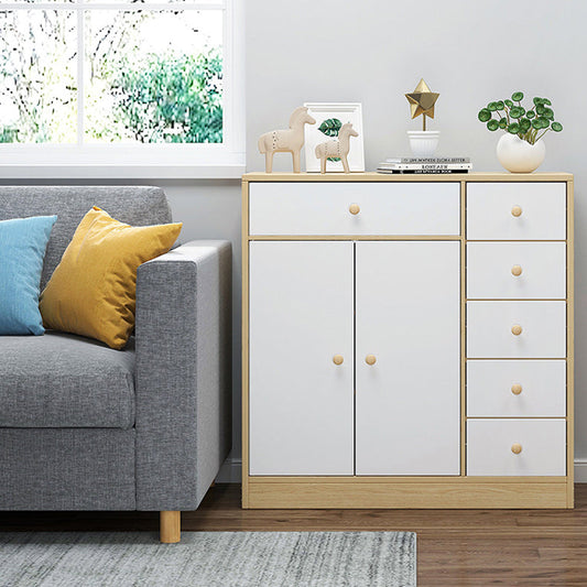 Armoire à accent contemporain avec 6 tiroirs dans l'armoire de rangement en bois