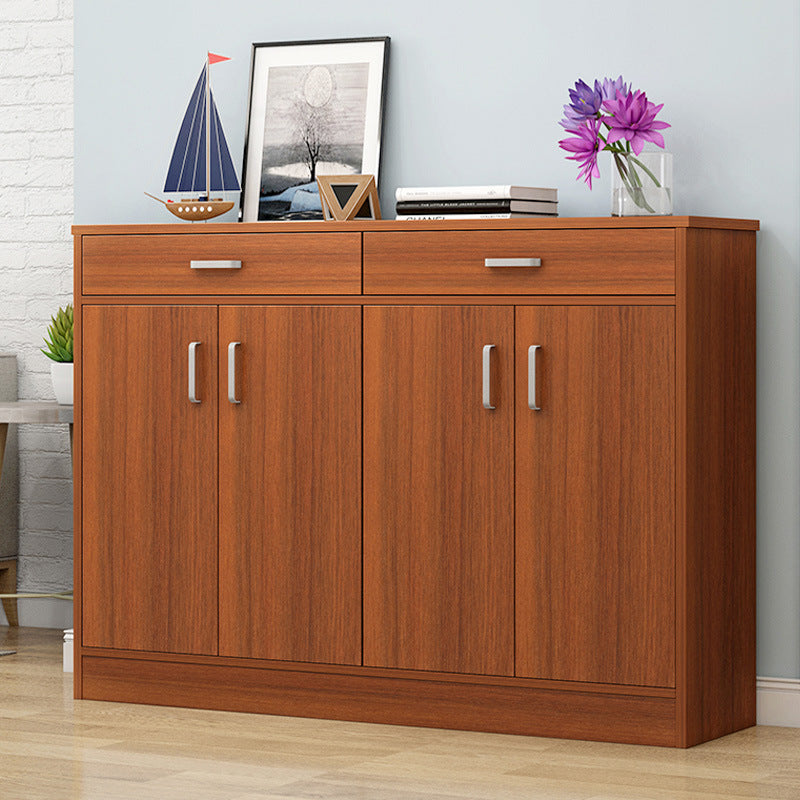 Cabinet d'accent contemporain avec 2 tiroirs et 4 portes en bois