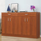 Cabinet d'accent contemporain avec 2 tiroirs et 4 portes en bois