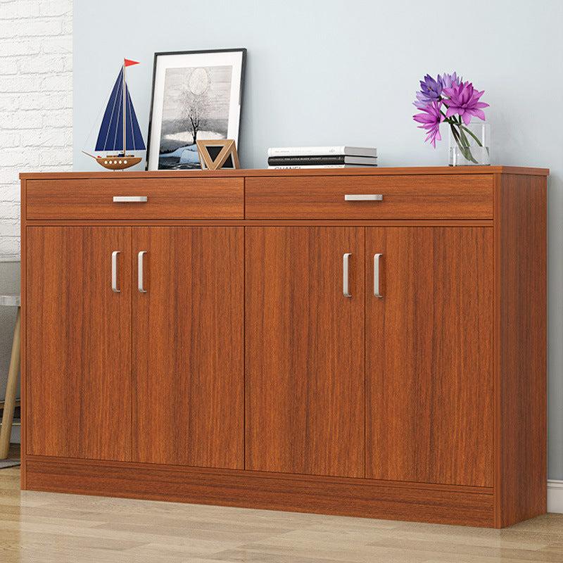Cabinet d'accent contemporain avec 2 tiroirs et 4 portes en bois