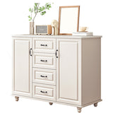 Cabinet d'accent moderne du milieu du siècle avec tiroirs et portes en bois