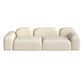 Contemporary Fabric Settee Square Tight Back Arm Sofa Standard Sofa