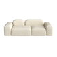 Contemporary Fabric Settee Square Tight Back Arm Sofa Standard Sofa