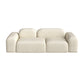 Contemporary Fabric Settee Square Tight Back Arm Sofa Standard Sofa