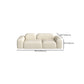 Contemporary Fabric Settee Square Tight Back Arm Sofa Standard Sofa