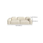 Contemporary Fabric Settee Square Tight Back Arm Sofa Standard Sofa