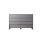 Contemporary Grey Rectangle Accent Chest with Drawers and Metal Legs Clearhalo 'Cabinets & Chests' 'cabinets_chests' 'furn' 'furn_cabinets_chests' 'Furniture' 'Living Room Furniture' 6159233