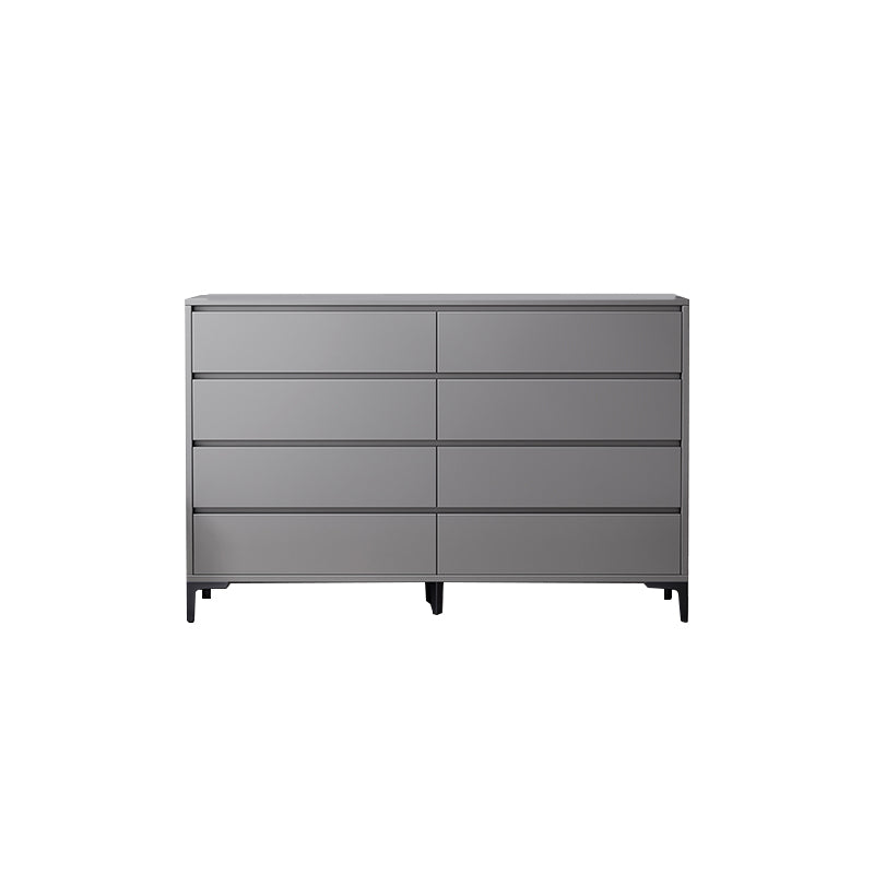 Contemporary Grey Rectangle Accent Chest with Drawers and Metal Legs Clearhalo 'Cabinets & Chests' 'cabinets_chests' 'furn' 'furn_cabinets_chests' 'Furniture' 'Living Room Furniture' 6159233