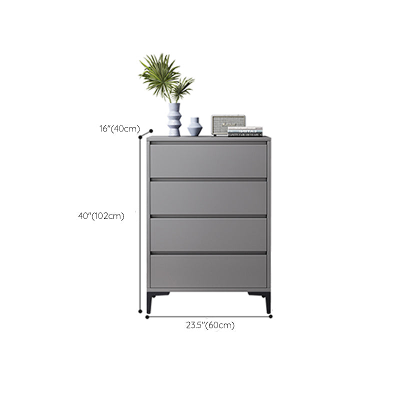 Contemporary Grey Rectangle Accent Chest with Drawers and Metal Legs Clearhalo 'Cabinets & Chests' 'cabinets_chests' 'furn' 'furn_cabinets_chests' 'Furniture' 'Living Room Furniture' 6159235