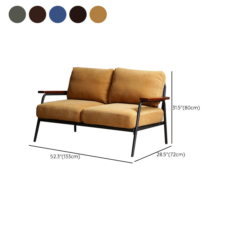 Divano di divano di divano a braccio quadrato contemporaneo per appartamento