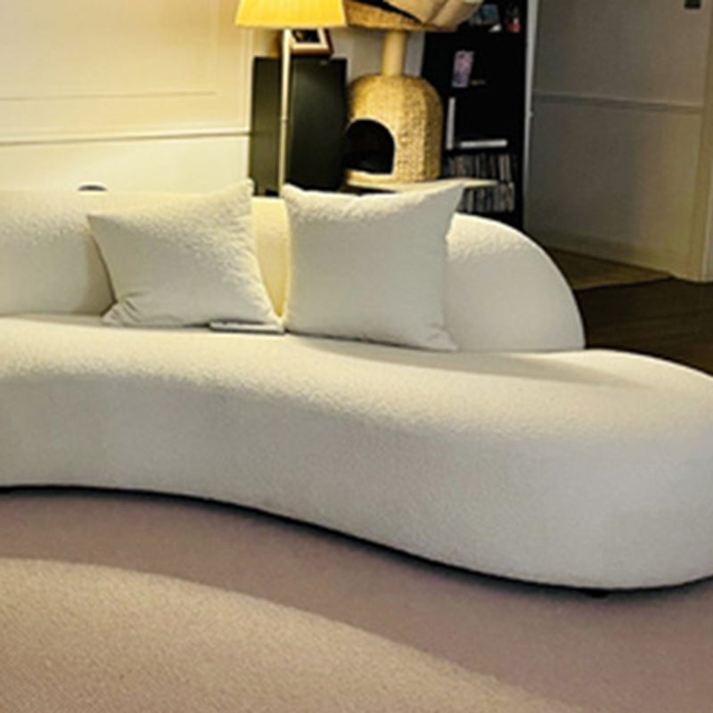 Contemporary Fabric/Faux Leather Tight Back Sofa Tuxedo Arm Curved Seating Clearhalo 'furn' 'furn_sofas' 'Furniture' 'Living Room Furniture' 'Sofa' 'sofas' 6159317