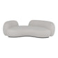 Hedendaagse Tuxedo Arm Sofa Fabric Sofa in witte, strakke rug gebogen bank