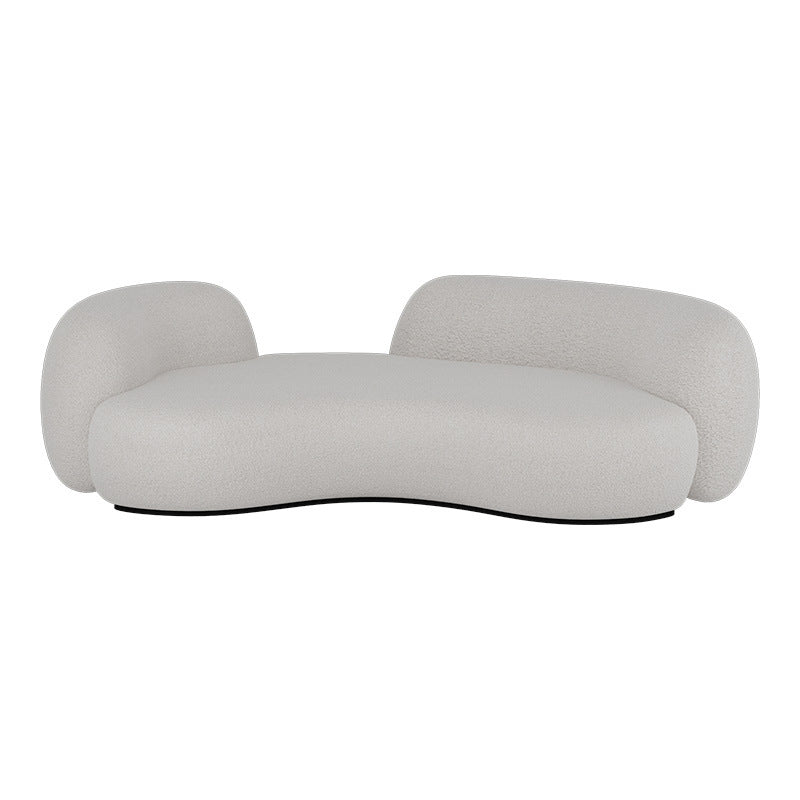Hedendaagse Tuxedo Arm Sofa Fabric Sofa in witte, strakke rug gebogen bank