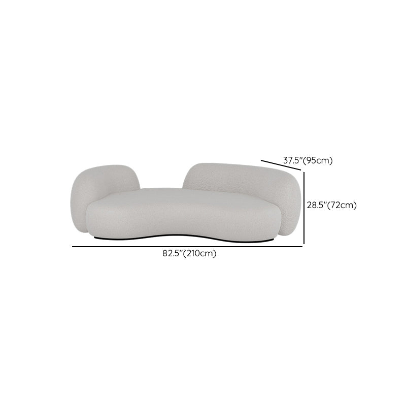 Hedendaagse Tuxedo Arm Sofa Fabric Sofa in witte, strakke rug gebogen bank
