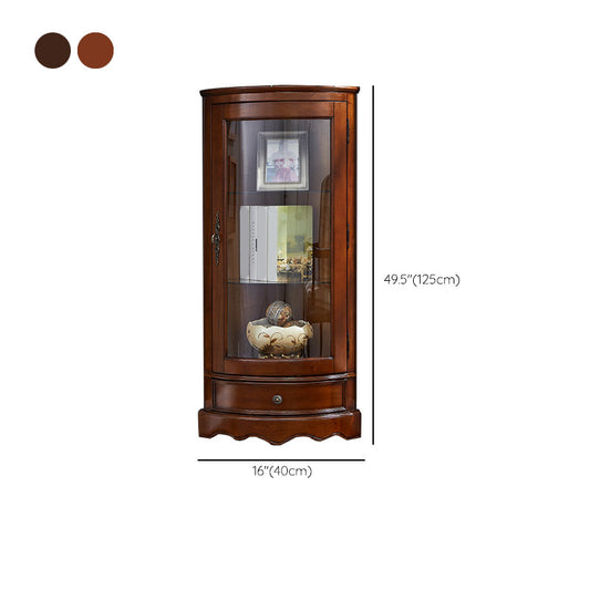 Armoire d'accent moderne du milieu du siècle armoire latérale carrée avec vitre