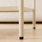 Rectangle Glass Coffee Table 15.75"H Sled Cocktail Table with Shelf Clearhalo 'Coffee & Accent Tables' 'Coffee Tables' 'coffee_tables' 'furn' 'furn_coffee_tables' 'Furniture' 'Living Room Furniture' 6159377