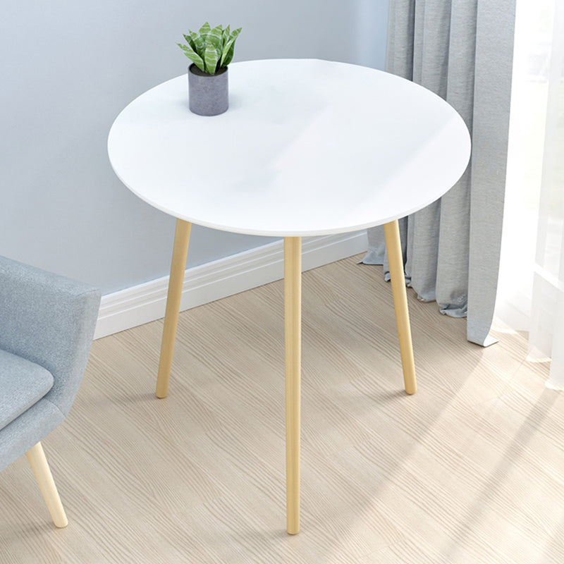 Table basse ronde contemporaine en bois, table de cocktail à 3 pieds