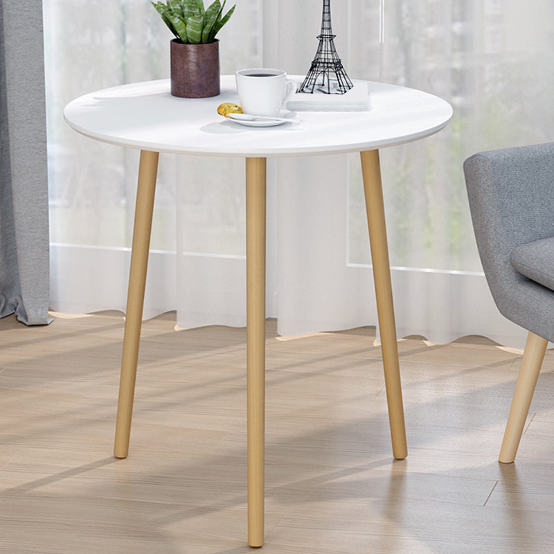 Table basse ronde contemporaine en bois, table de cocktail à 3 pieds