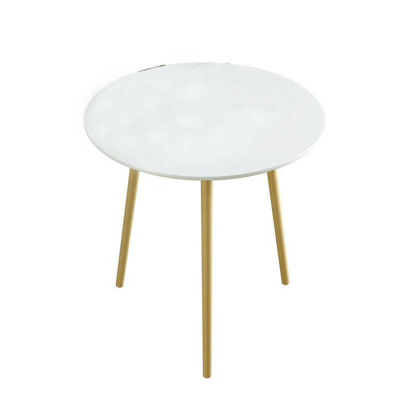 Table basse ronde contemporaine en bois, table de cocktail à 3 pieds