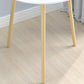 Table basse ronde contemporaine en bois, table de cocktail à 3 pieds