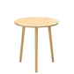 Table basse ronde contemporaine en bois, table de cocktail à 3 pieds