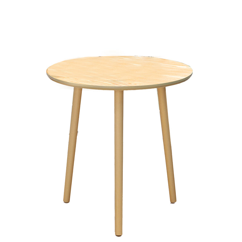 Table basse ronde contemporaine en bois, table de cocktail à 3 pieds