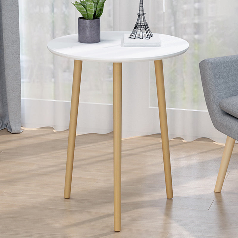 Table basse ronde contemporaine en bois, table de cocktail à 3 pieds