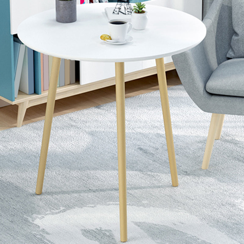 Table basse ronde contemporaine en bois, table de cocktail à 3 pieds