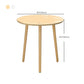 Table basse ronde contemporaine en bois, table de cocktail à 3 pieds