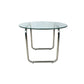 Contemporary Round Glass Top Cocktail Table with Sled Steel Base Clearhalo 'Coffee & Accent Tables' 'Coffee Tables' 'coffee_tables' 'furn' 'furn_coffee_tables' 'Furniture' 'Living Room Furniture' 6159440