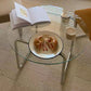 Contemporary Round Glass Top Cocktail Table with Sled Steel Base Clearhalo 'Coffee & Accent Tables' 'Coffee Tables' 'coffee_tables' 'furn' 'furn_coffee_tables' 'Furniture' 'Living Room Furniture' 6159441