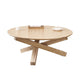 Table basse scandinave avec pieds croisés en bois massif naturel