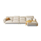 Glam Style 36.22 "H White Faux Leather Brazo acampanado sofá y chaise