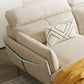 Glam Style 36.22 "H White Faux Leather Brazo acampanado sofá y chaise