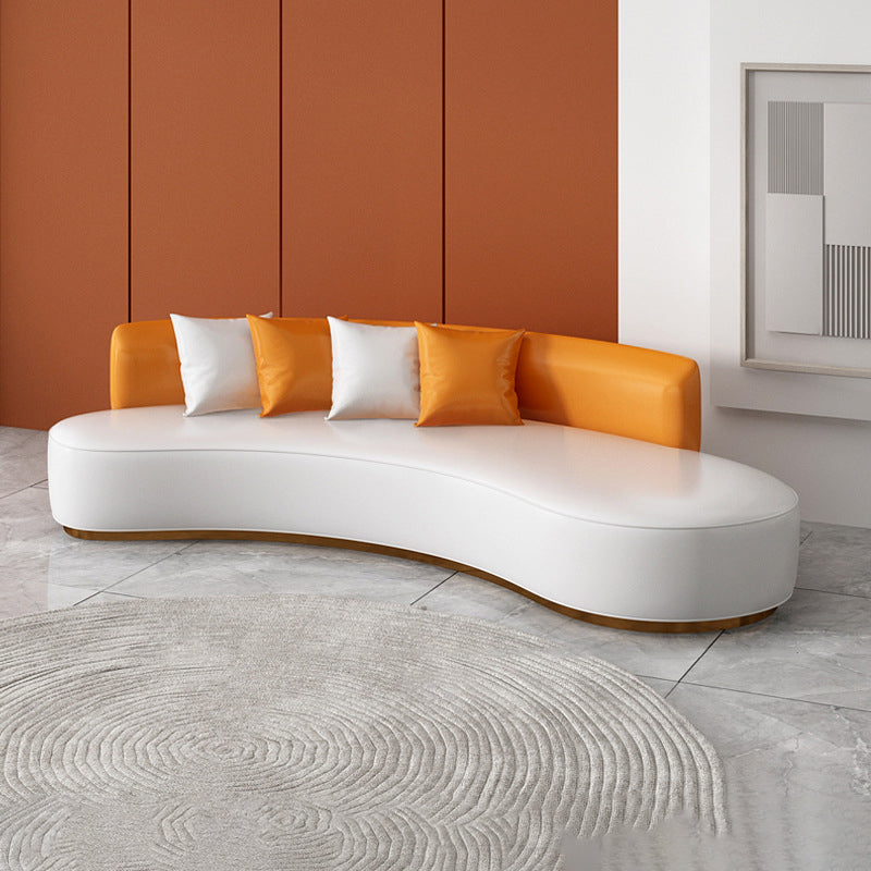 Divano a bracciolo a bracciale senza bracciole senza bracciolo in pelle.