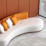 Divano a bracciolo a bracciale senza bracciole senza bracciolo in pelle.