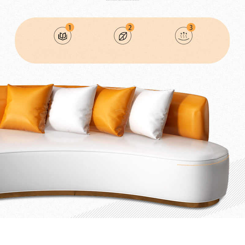 Divano a bracciolo a bracciale senza bracciole senza bracciolo in pelle.