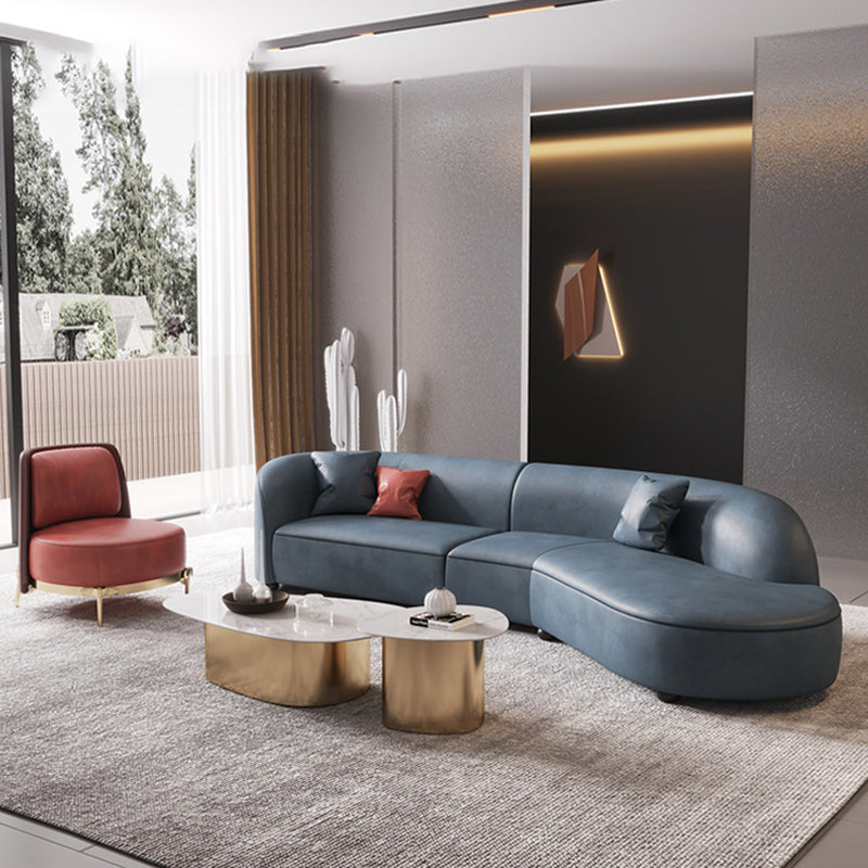 Contemporary Fabric/Faux Leather Seating Tight Back Sofa for Living Room Clearhalo 'furn' 'furn_sofas' 'Furniture' 'Living Room Furniture' 'Sofa' 'sofas' 6159679