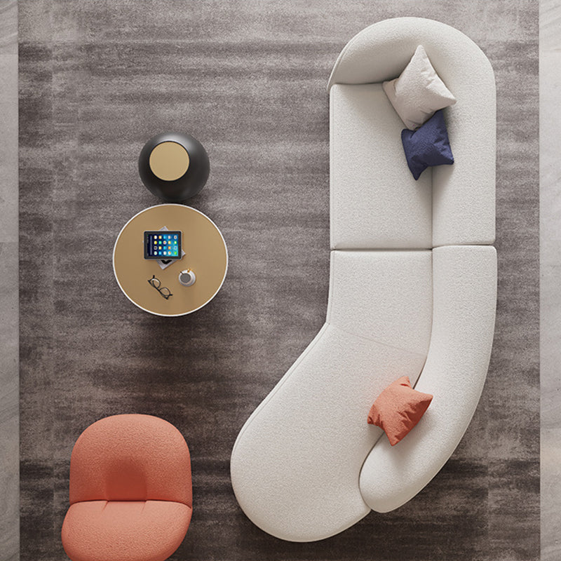 Contemporary Fabric/Faux Leather Seating Tight Back Sofa for Living Room Clearhalo 'furn' 'furn_sofas' 'Furniture' 'Living Room Furniture' 'Sofa' 'sofas' 6159681