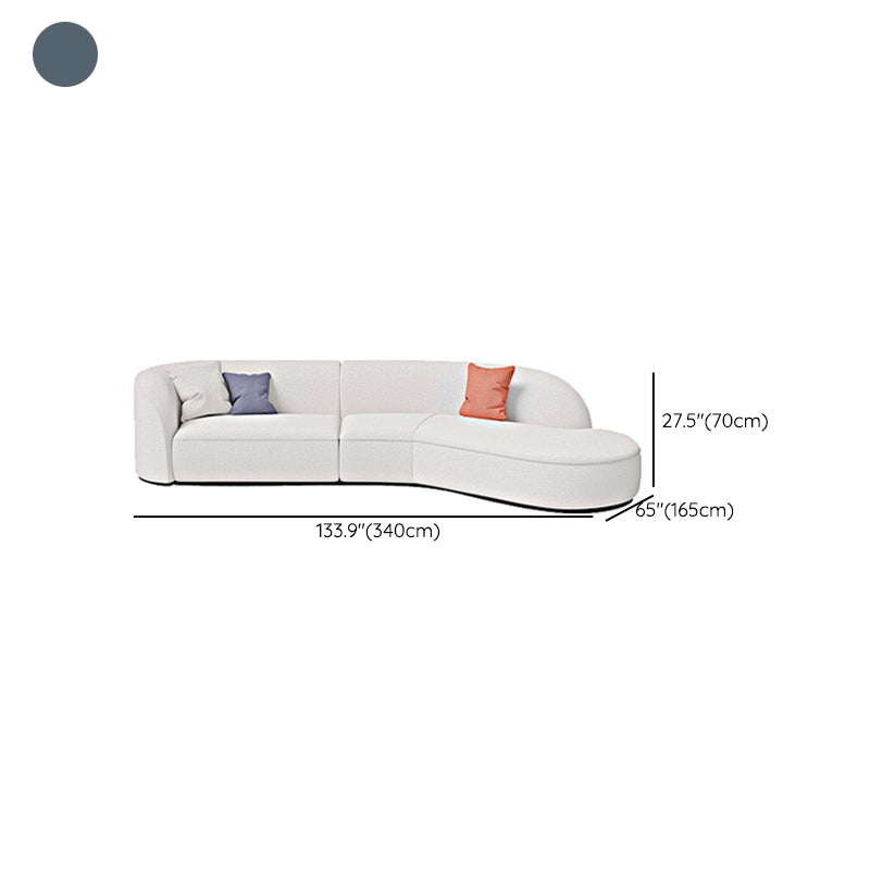 Contemporary Fabric/Faux Leather Seating Tight Back Sofa for Living Room Clearhalo 'furn' 'furn_sofas' 'Furniture' 'Living Room Furniture' 'Sofa' 'sofas' 6159685