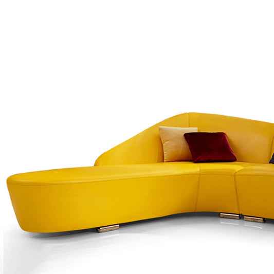 Zeitgenössische, abgerissene Armsitze Ledersofa für Wohnzimmer