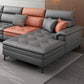 34.25 "H Faux Leather Pillow Top Arm Sofa & Chaise for Living Room