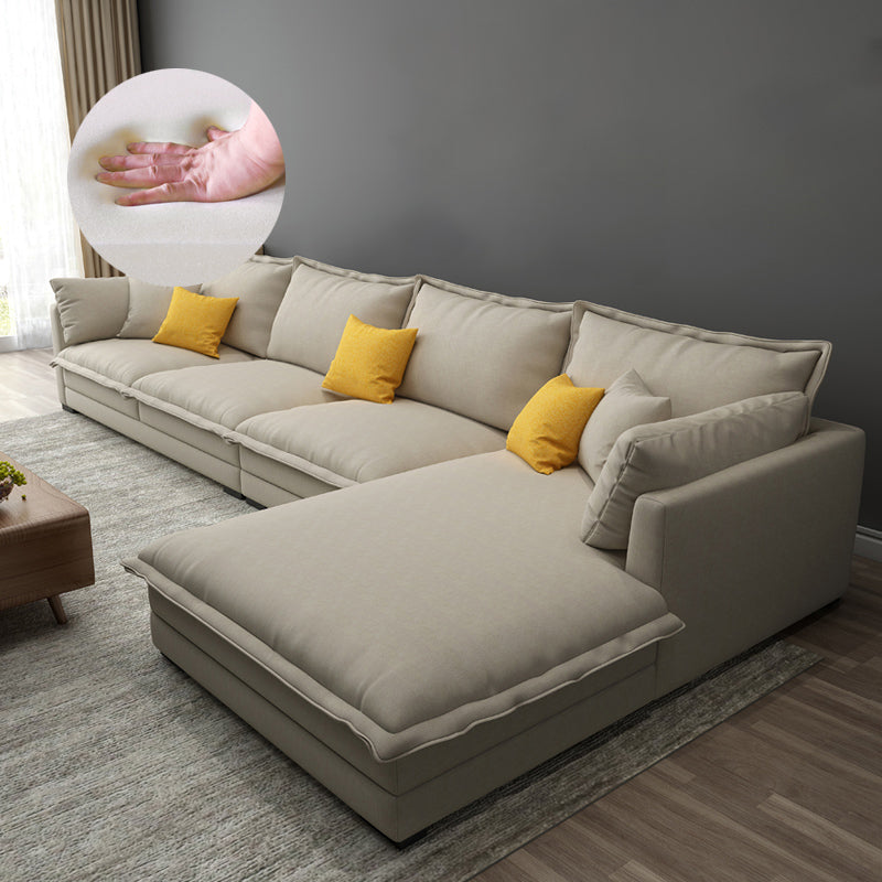 35,43 "H divano e chaise del braccio top a cuscino con miscela di cotone per soggiorno