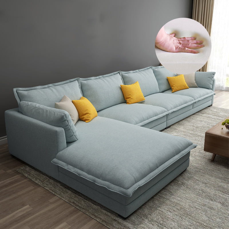 35,43 "H divano e chaise del braccio top a cuscino con miscela di cotone per soggiorno