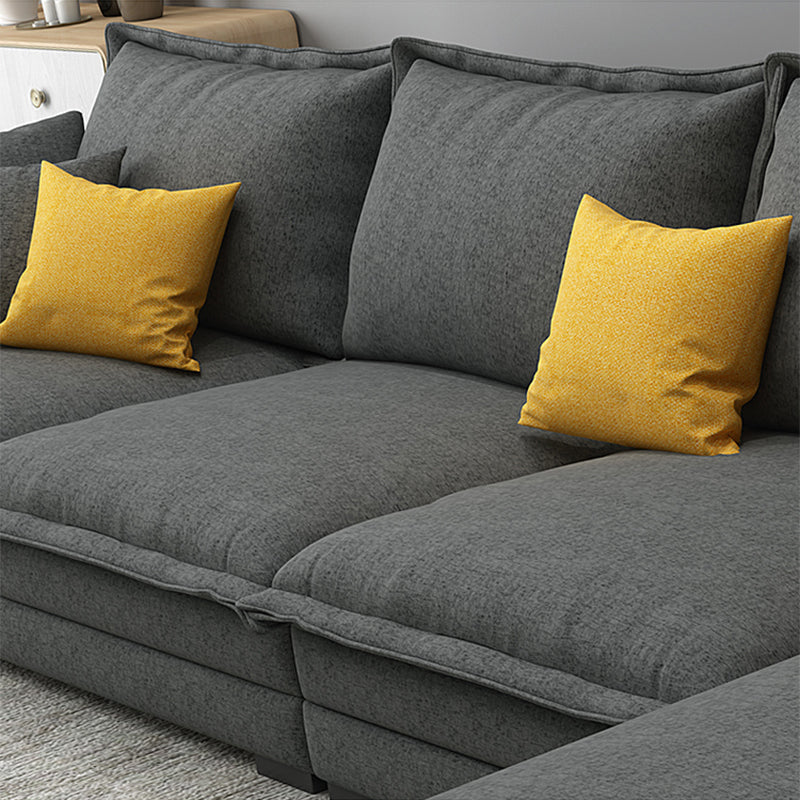 35,43 "H divano e chaise del braccio top a cuscino con miscela di cotone per soggiorno